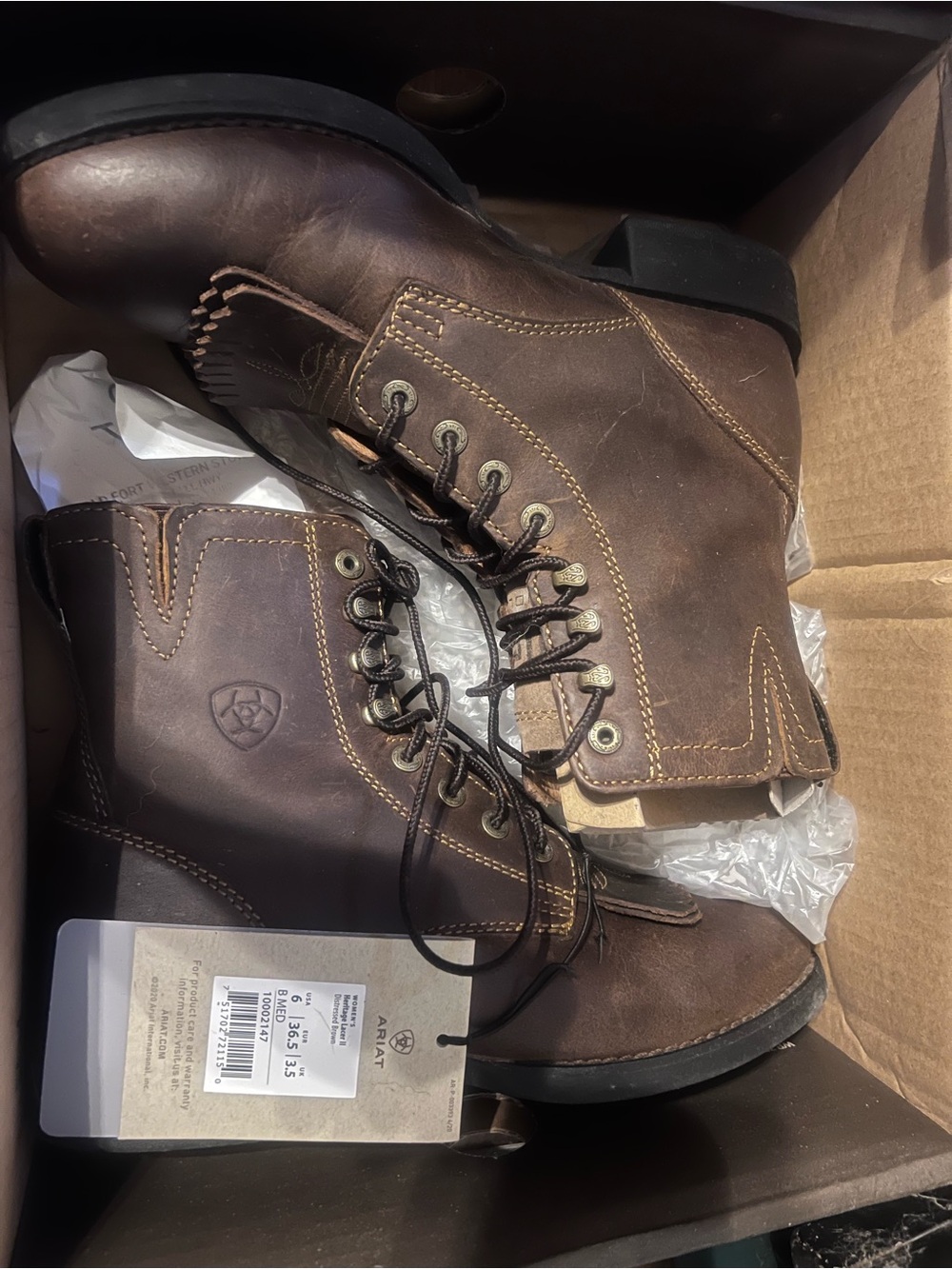 Ariat Brown Leather Work Boots
